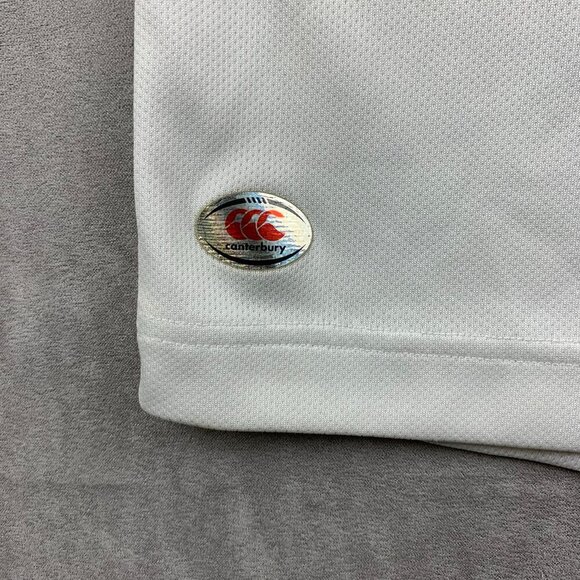 Canterbury Team England Mens Home Jersey Large White Rugby Shirt O2 Rose 17-18 - Picture 4 of 9